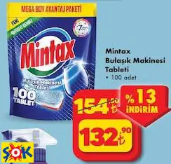 MİNTAX BULAŞIK MAKİNESİ TABLETİ